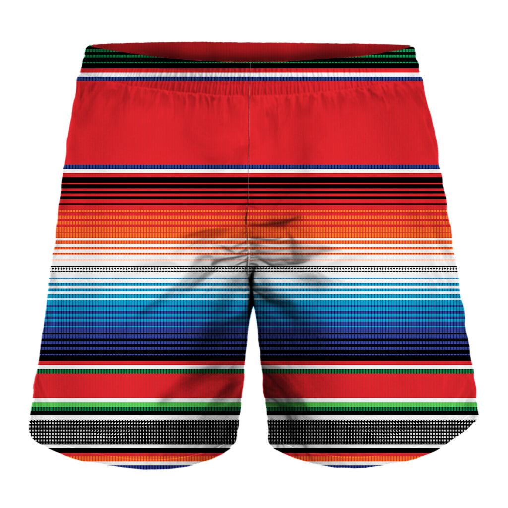 Vintage Mexican Serape Pattern Print Men's Shorts