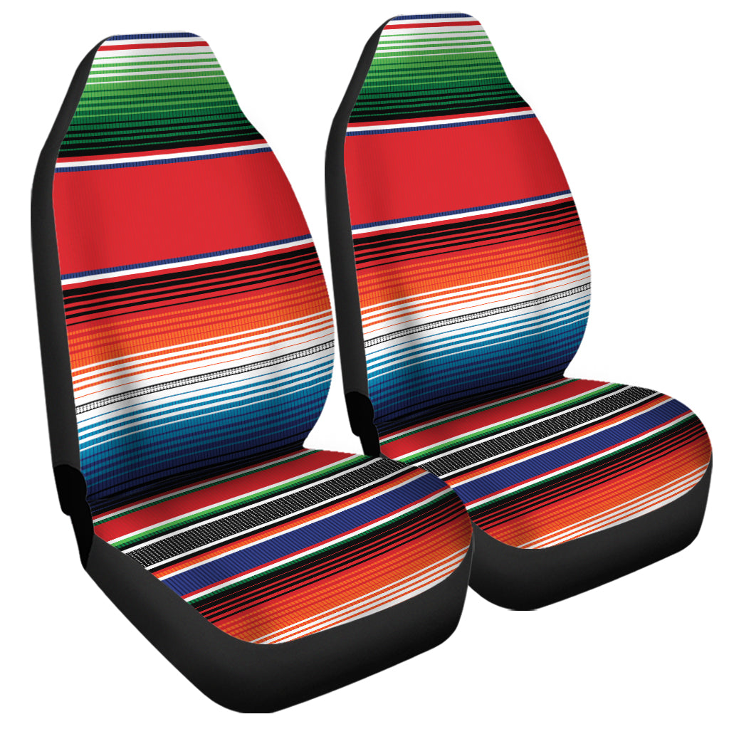 Vintage Mexican Serape Pattern Print Universal Fit Car Seat Covers