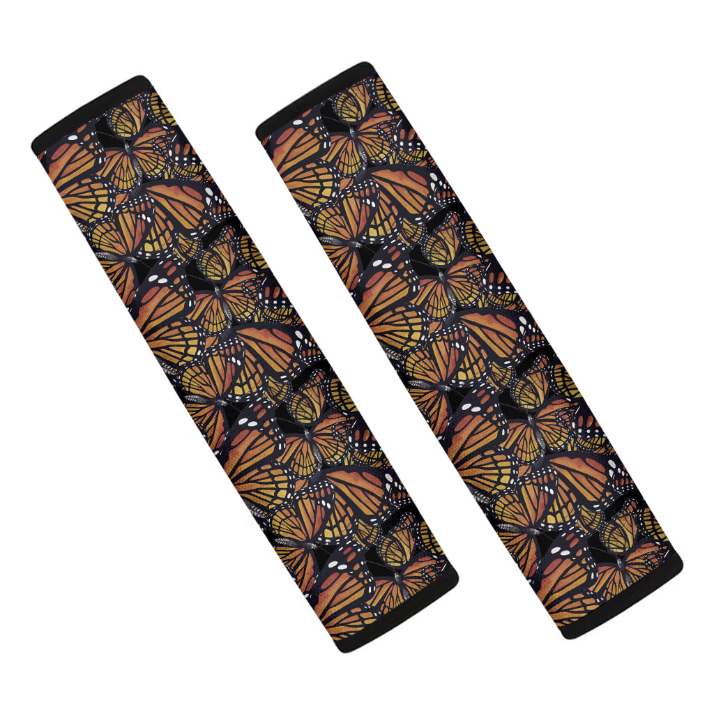 Vintage Monarch Butterfly Pattern Print Car Seat Belt Covers