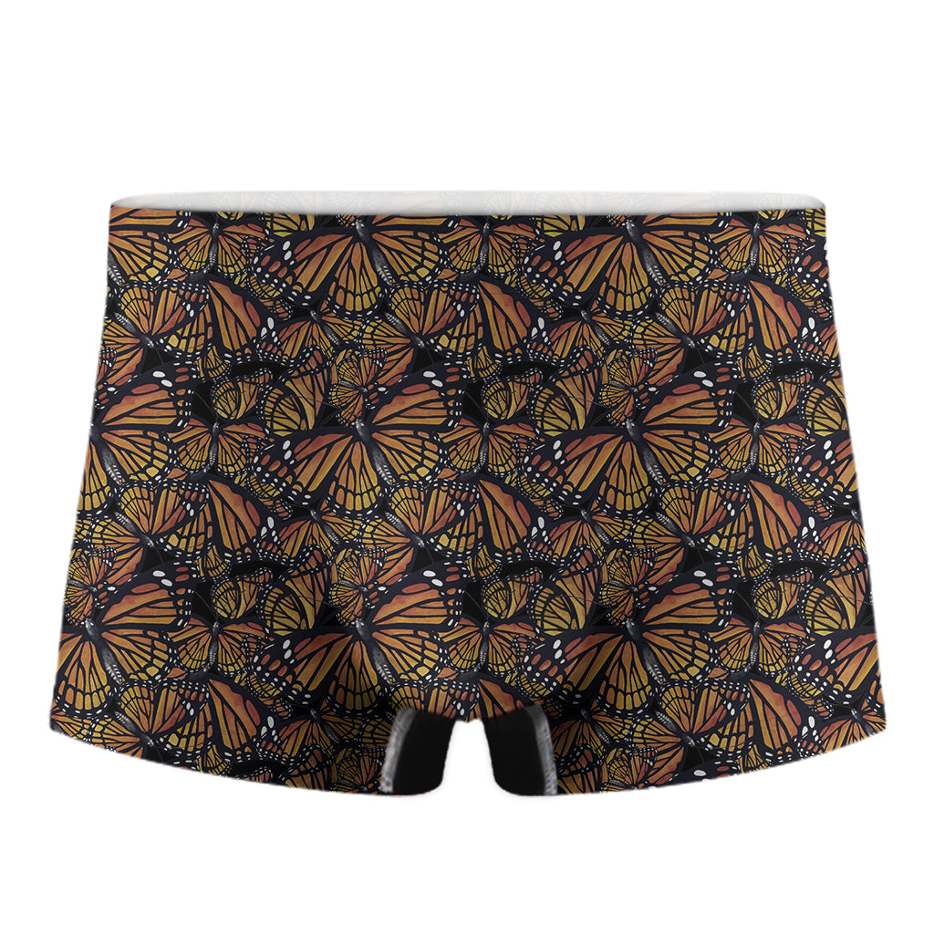 Vintage Monarch Butterfly Pattern Print Men's Boxer Briefs