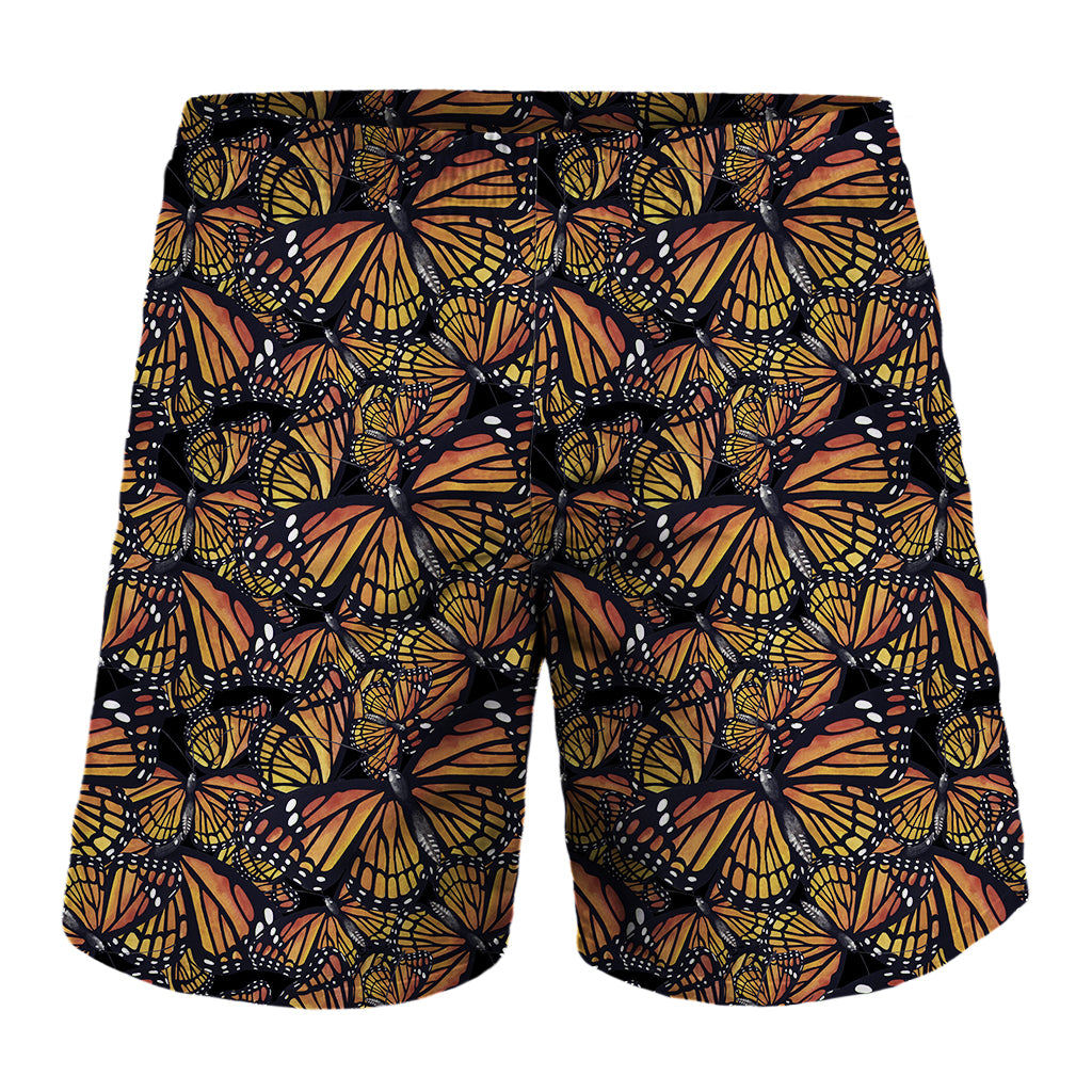 Vintage Monarch Butterfly Pattern Print Men's Shorts