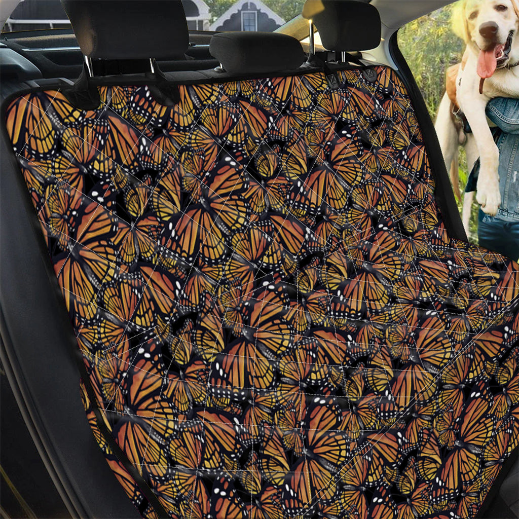 Vintage Monarch Butterfly Pattern Print Pet Car Back Seat Cover