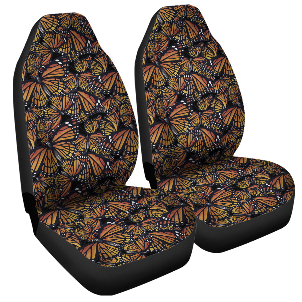 Vintage Monarch Butterfly Pattern Print Universal Fit Car Seat Covers