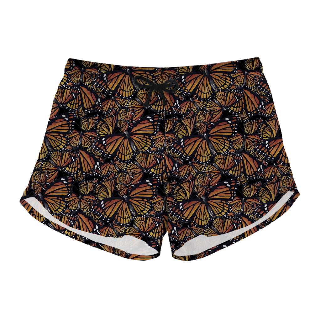 Vintage Monarch Butterfly Pattern Print Women's Shorts