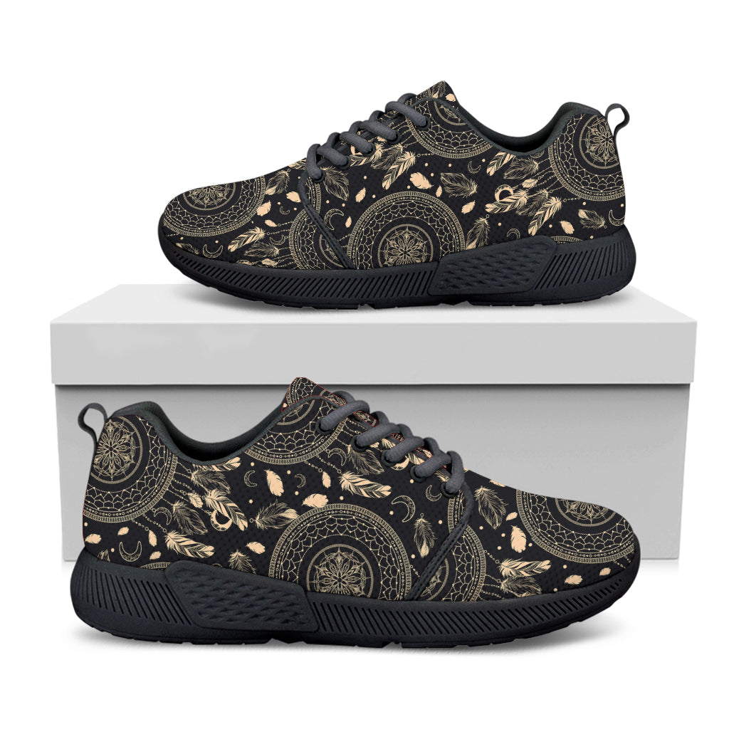 Vintage Native Dream Catcher Print Black Athletic Shoes