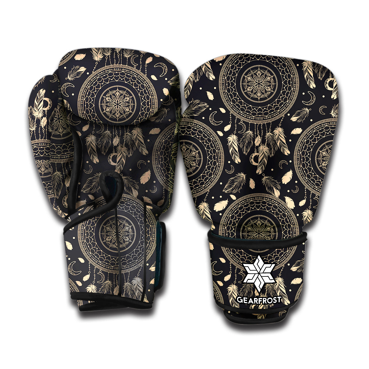 Vintage Native Dream Catcher Print Boxing Gloves