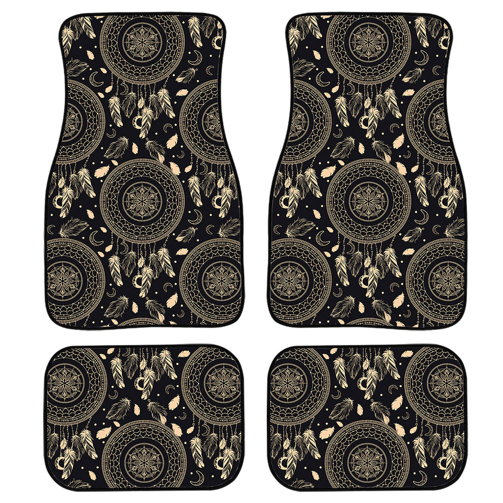 Vintage Native Dream Catcher Print Front and Back Car Floor Mats