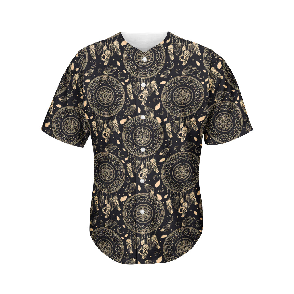 Vintage Native Dream Catcher Print Men's Baseball Jersey