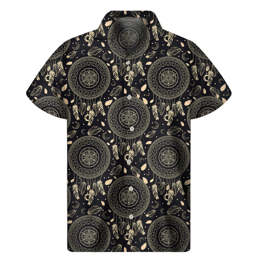 Vintage Native Dream Catcher Print Men's Short Sleeve Shirt