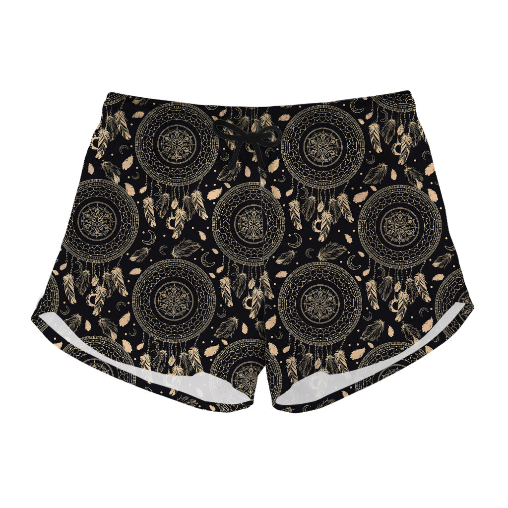 Vintage Native Dream Catcher Print Women's Shorts