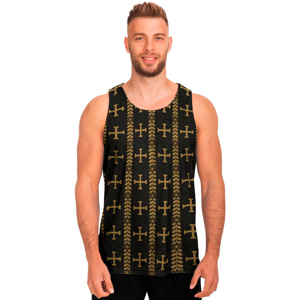 Vintage Orthodox Pattern Print Men's Tank Top