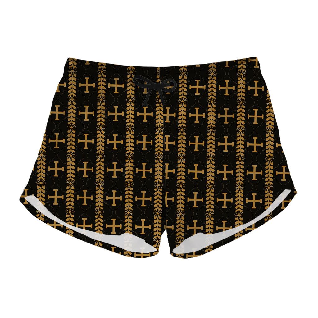 Vintage Orthodox Pattern Print Women's Shorts