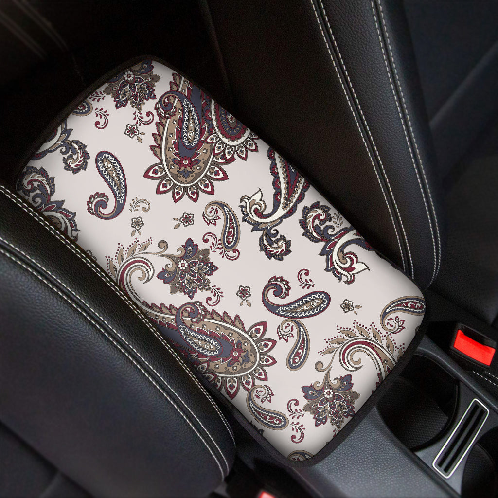 Vintage Paisley Pattern Print Car Center Console Cover