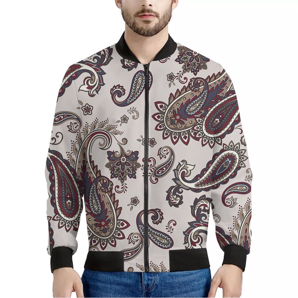 Vintage Paisley Pattern Print Men's Bomber Jacket