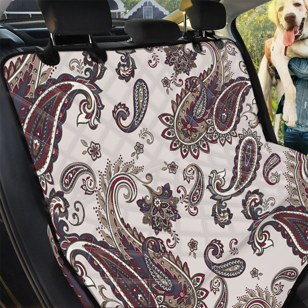 Vintage Paisley Pattern Print Pet Car Back Seat Cover