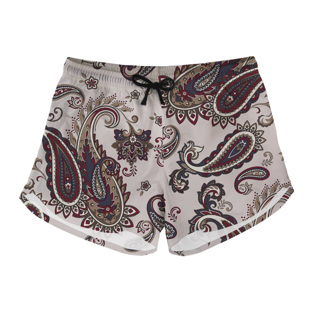 Vintage Paisley Pattern Print Women's Shorts