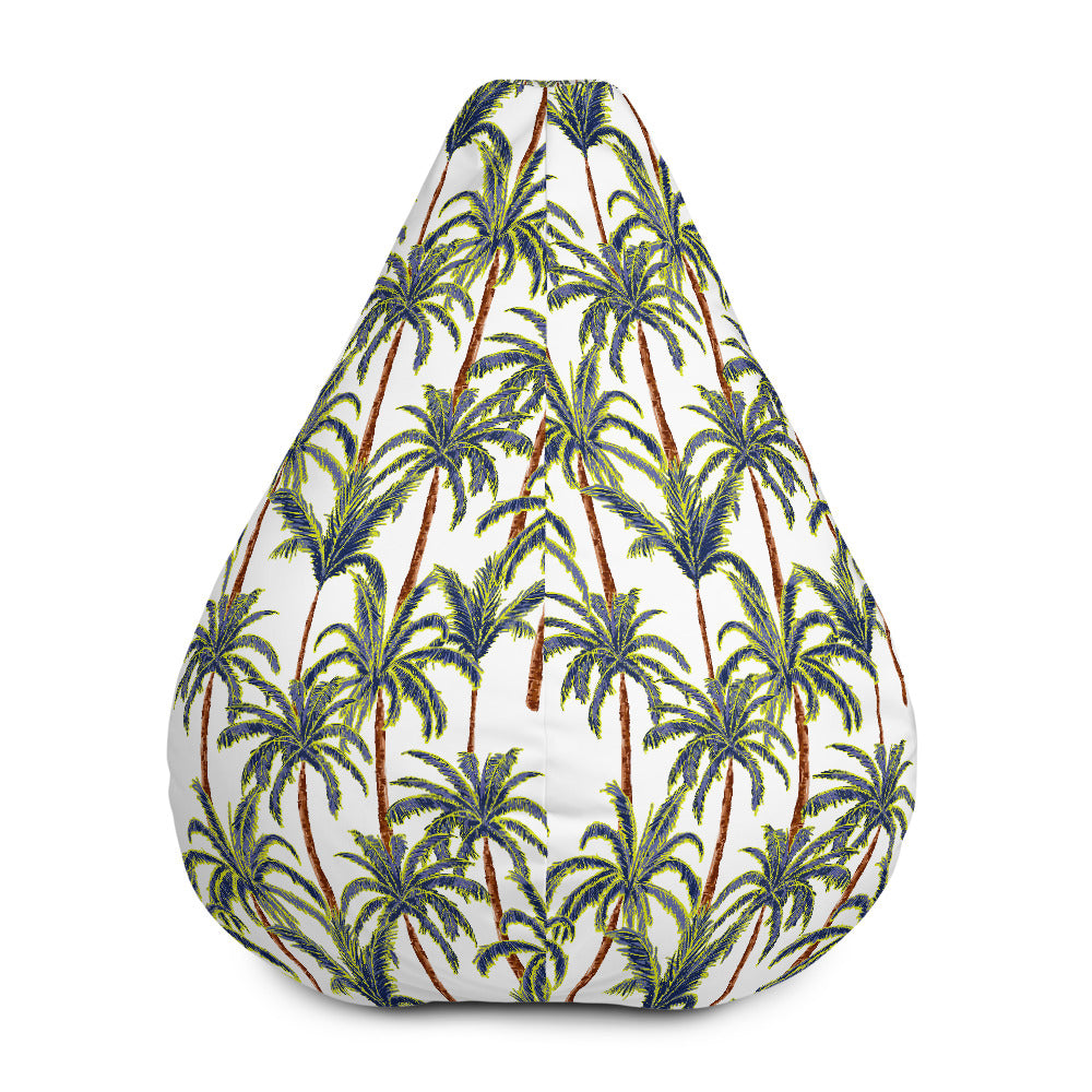 Vintage Palm Tree Beach Pattern Print Bean Bag Cover