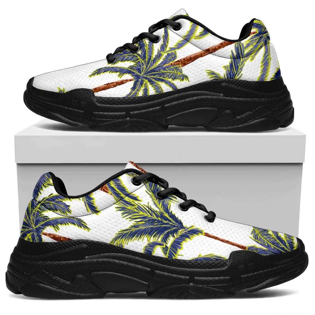 Vintage Palm Tree Beach Pattern Print Chunky Sneakers