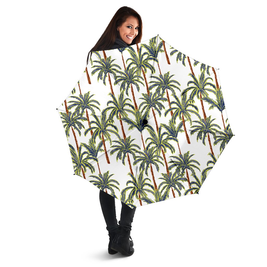 Vintage Palm Tree Beach Pattern Print Foldable Umbrella