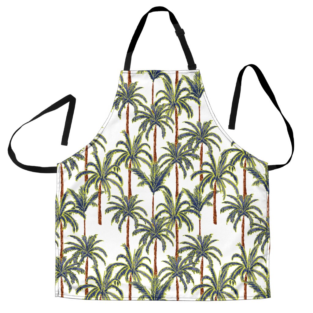 Vintage Palm Tree Beach Pattern Print Men's Apron