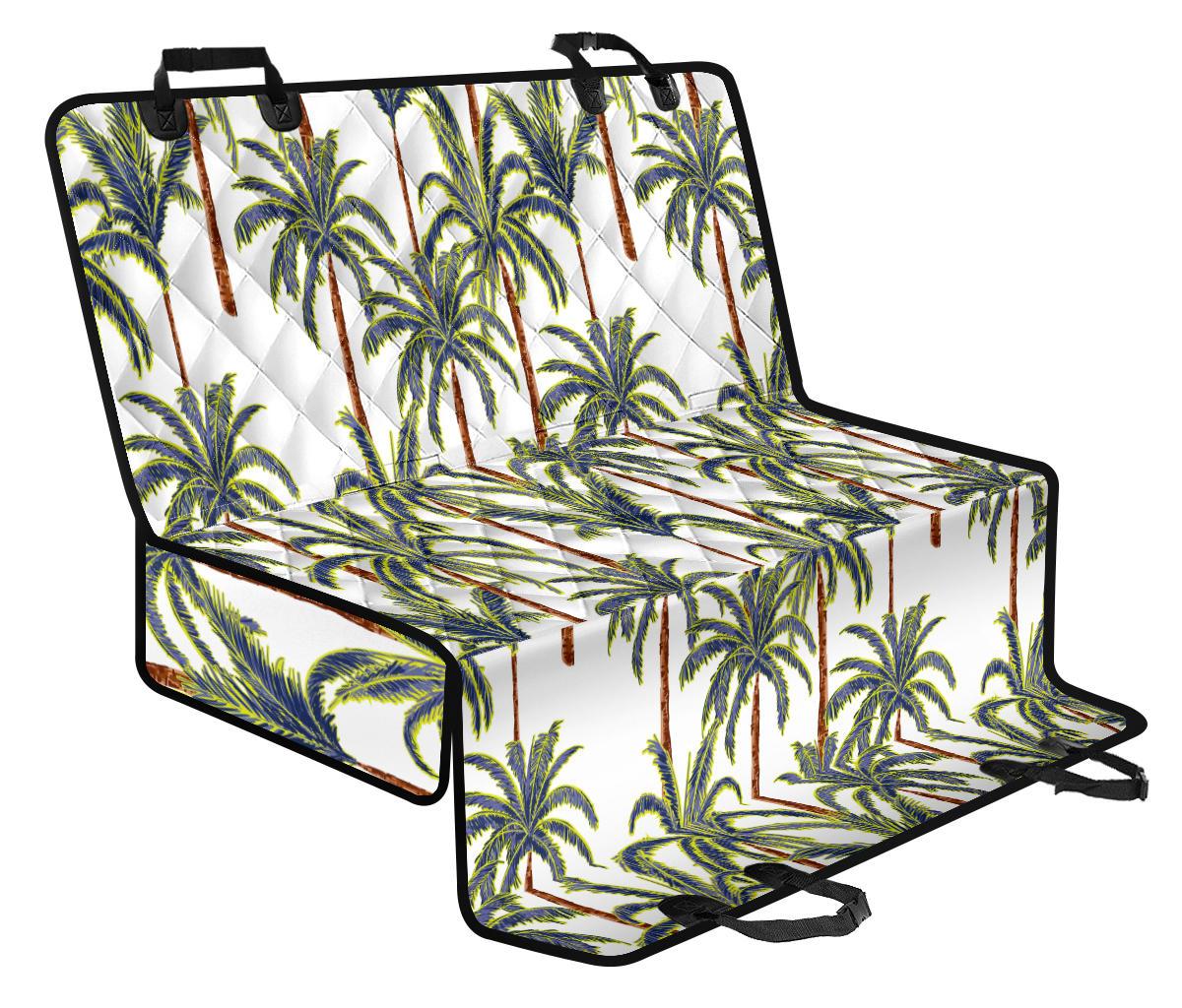 Vintage Palm Tree Beach Pattern Print Pet Car Back Seat Cover