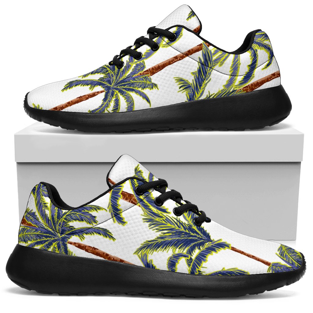 Vintage Palm Tree Beach Pattern Print Sport Sneakers