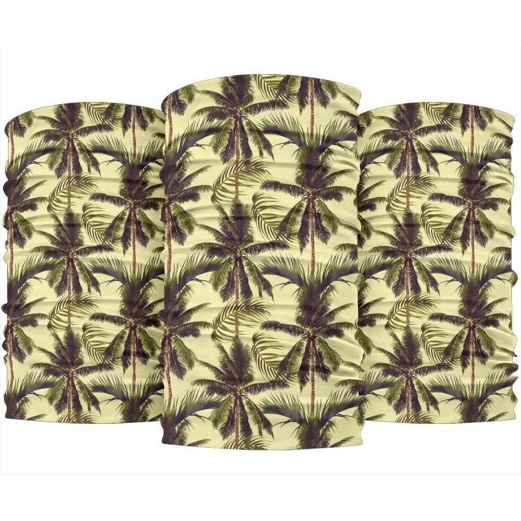 Vintage Palm Tree Pattern Print 3-Pack Bandanas