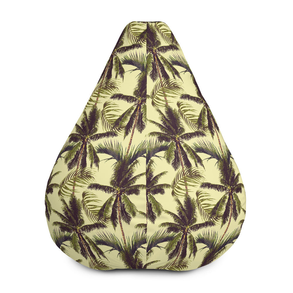 Vintage Palm Tree Pattern Print Bean Bag Cover