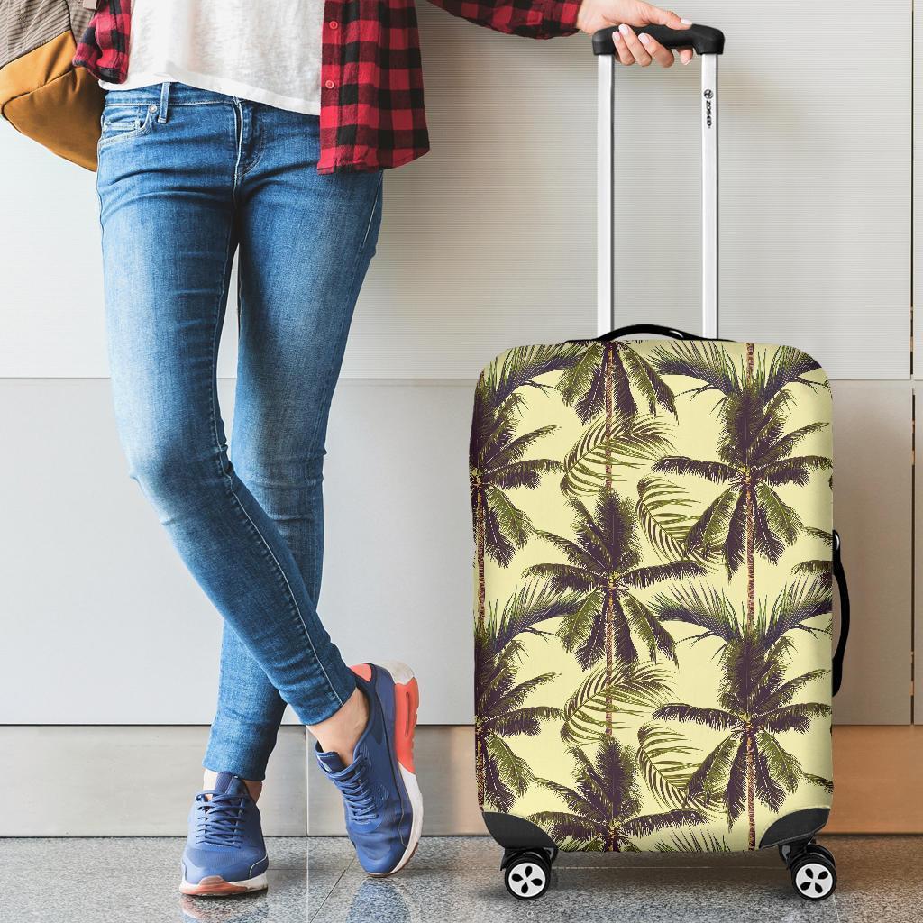 Vintage Palm Tree Pattern Print Luggage Cover