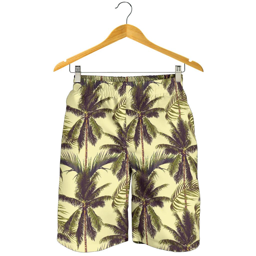 Vintage Palm Tree Pattern Print Men's Shorts