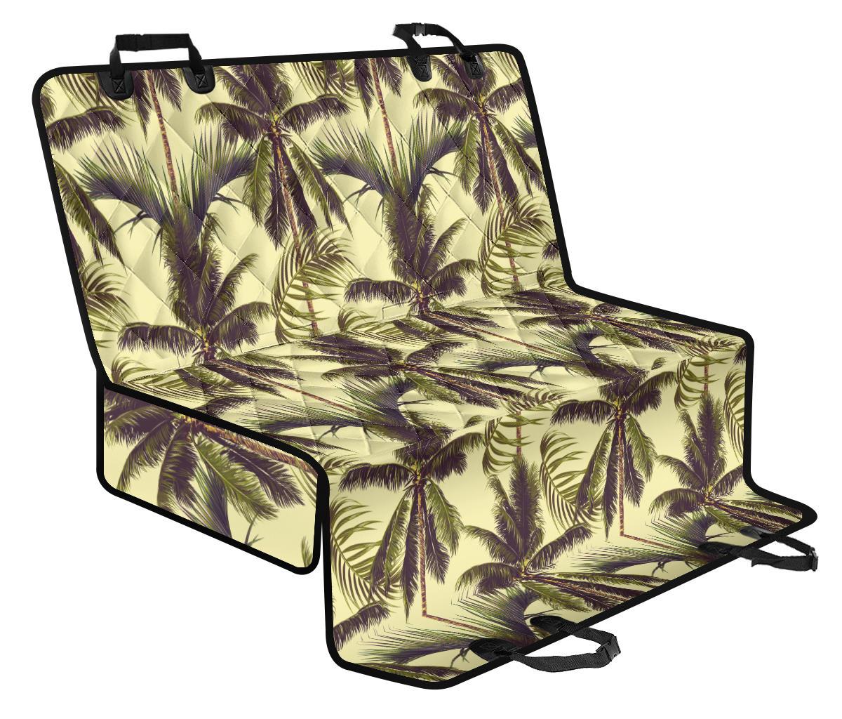 Vintage Palm Tree Pattern Print Pet Car Back Seat Cover