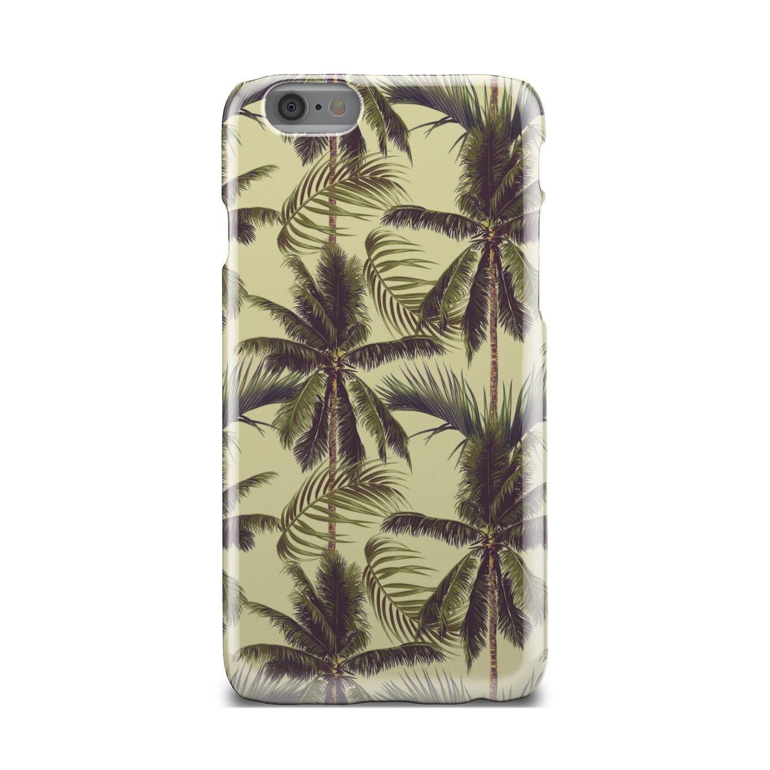 Vintage Palm Tree Pattern Print Phone Case