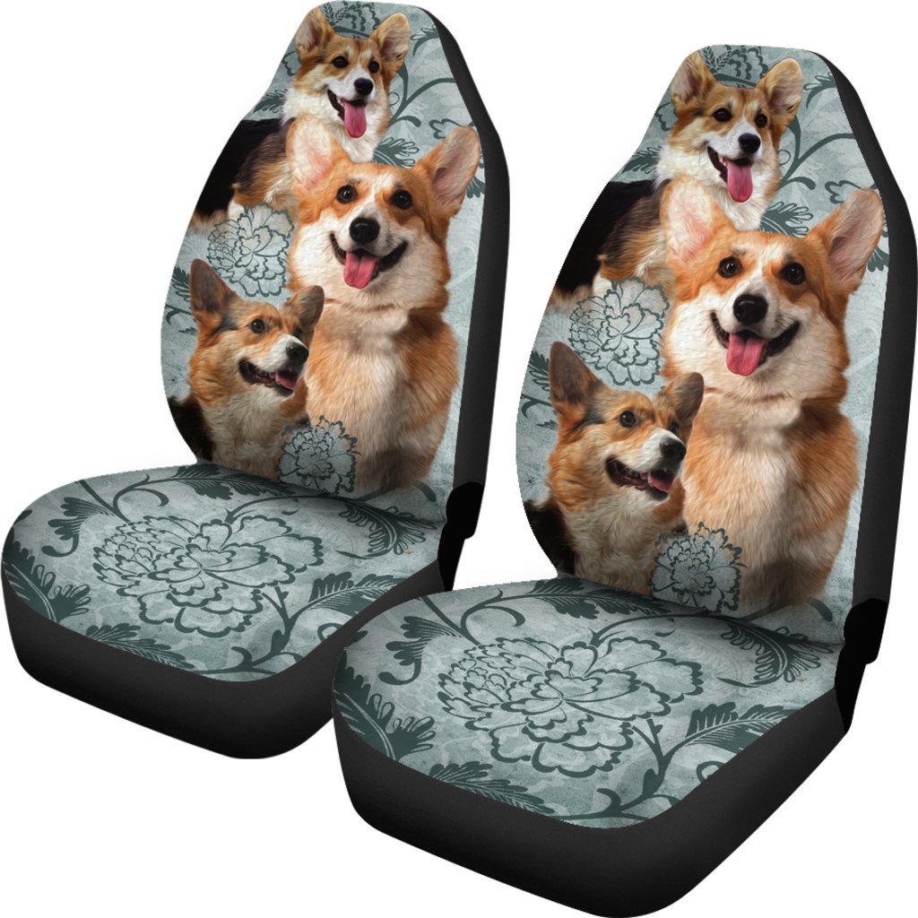 Vintage Pembroke Welsh Corgi Universal Fit Car Seat Covers