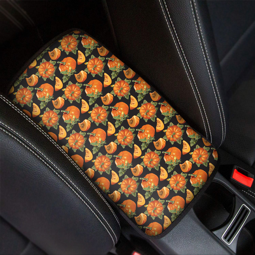 Vintage Pumpkin Pattern Print Car Center Console Cover