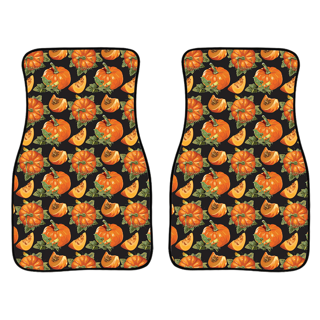 Vintage Pumpkin Pattern Print Front Car Floor Mats