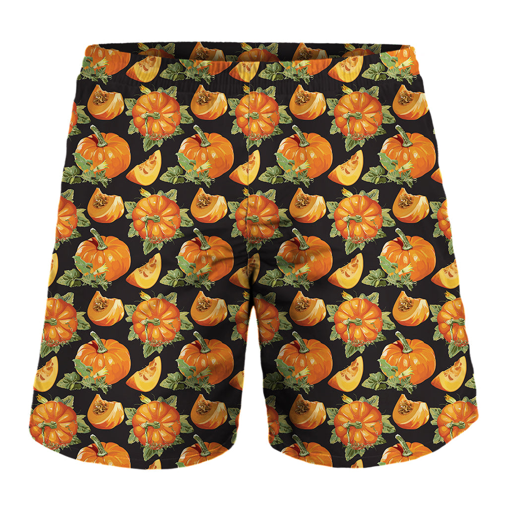 Vintage Pumpkin Pattern Print Men's Shorts