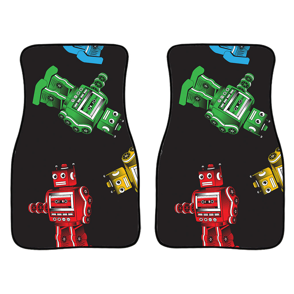 Vintage Robot Pattern Print Front Car Floor Mats