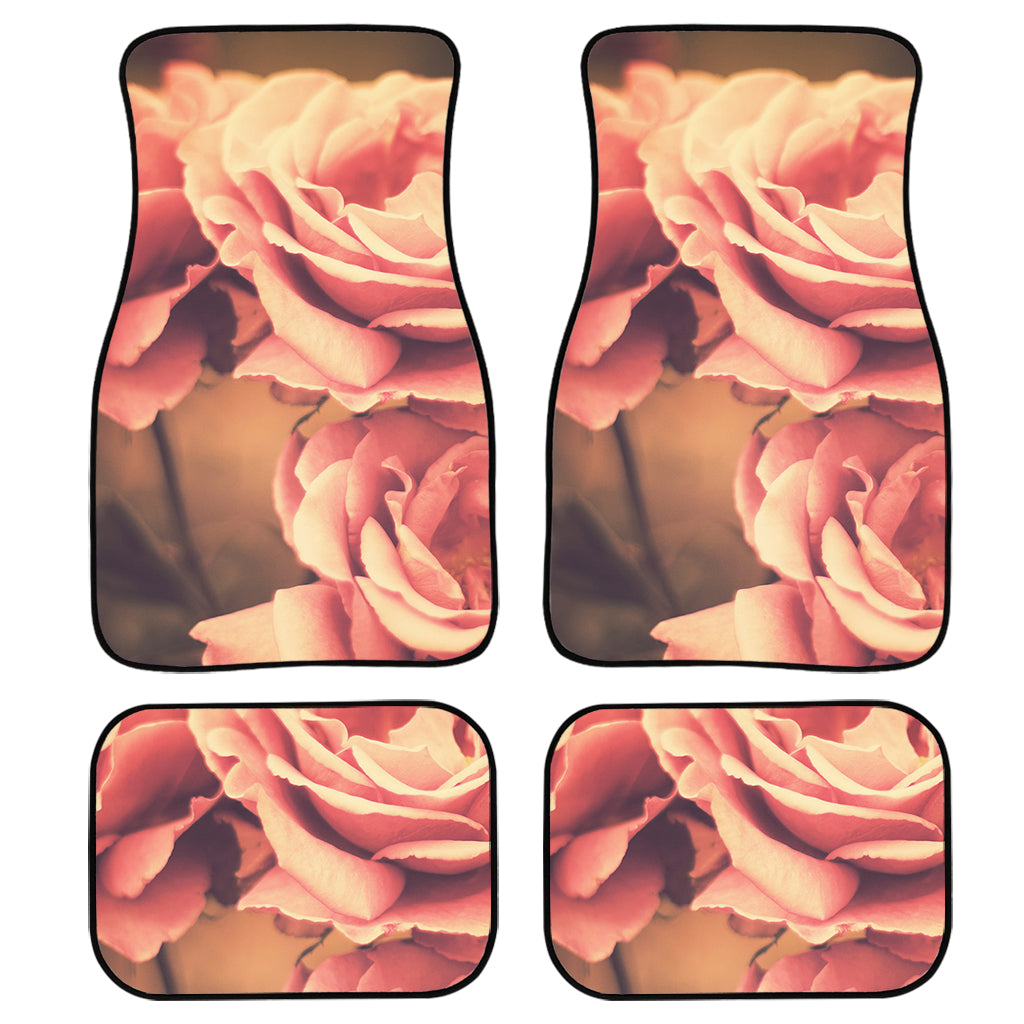 Vintage Rose Print Front and Back Car Floor Mats