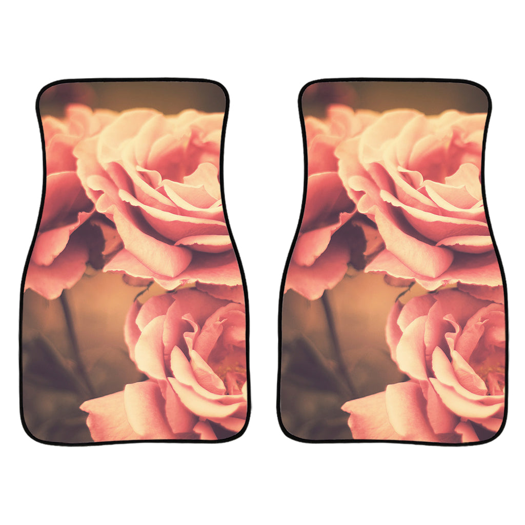 Vintage Rose Print Front Car Floor Mats