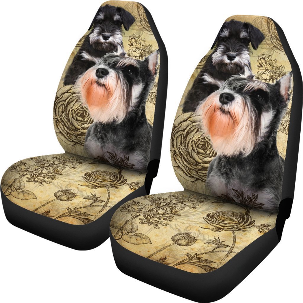 Vintage Schnauzer Universal Fit Car Seat Covers