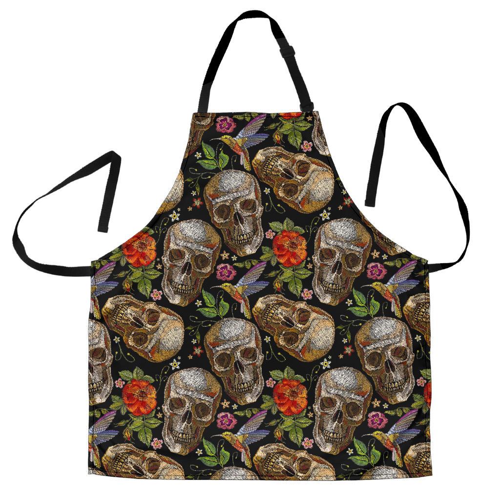 Vintage Skull Pattern Print Women's Apron