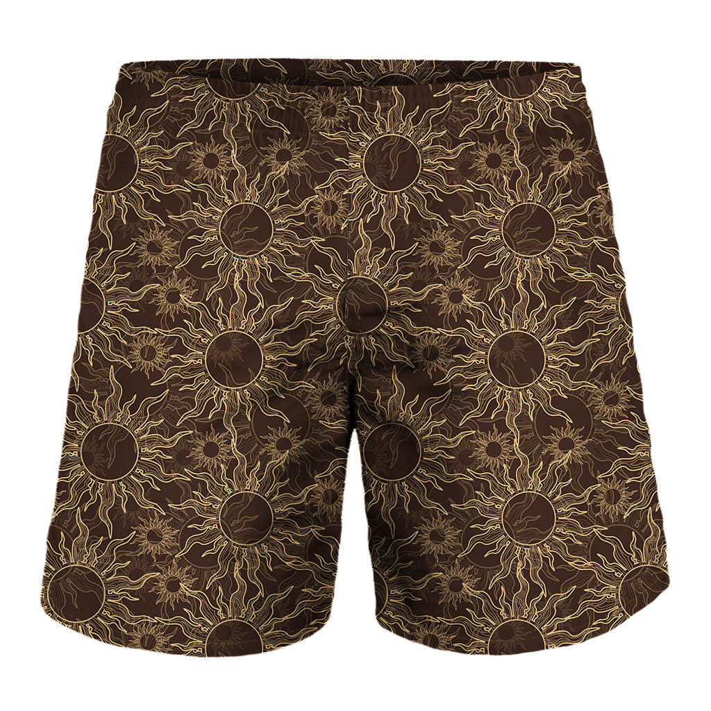 Vintage Sun Pattern Print Men's Shorts