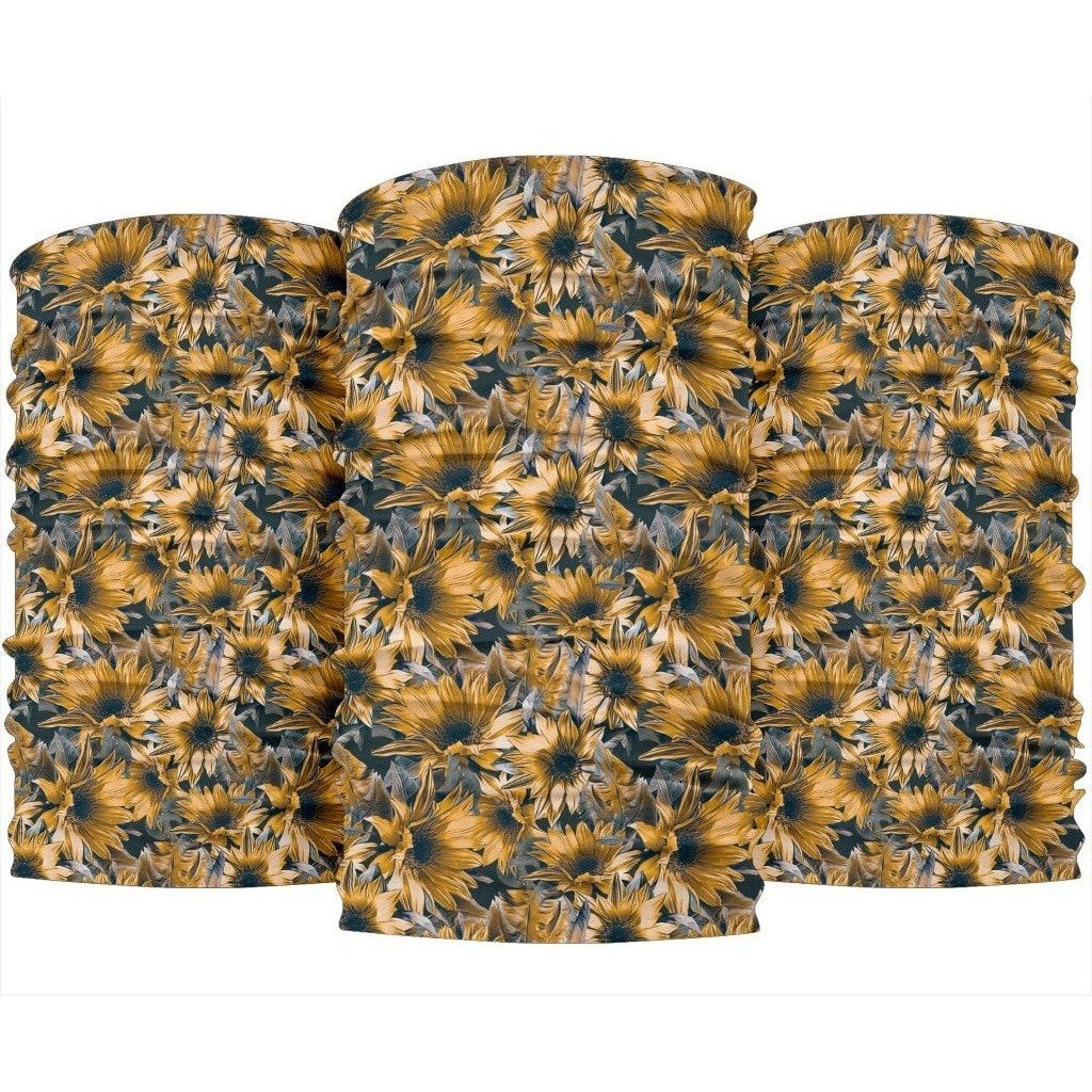 Vintage Sunflower Pattern Print 3-Pack Bandanas