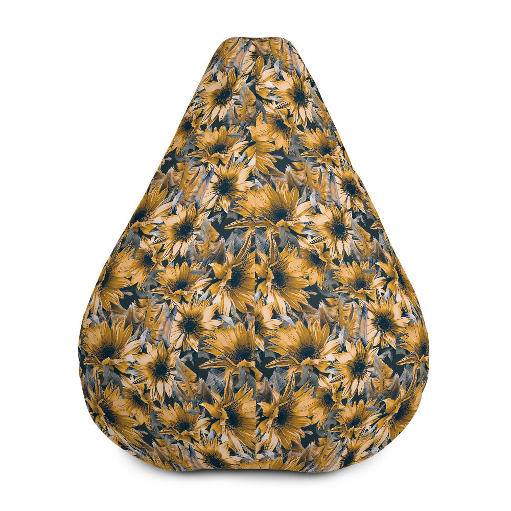 Vintage Sunflower Pattern Print Bean Bag Cover