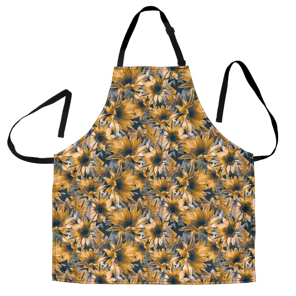 Vintage Sunflower Pattern Print Men's Apron