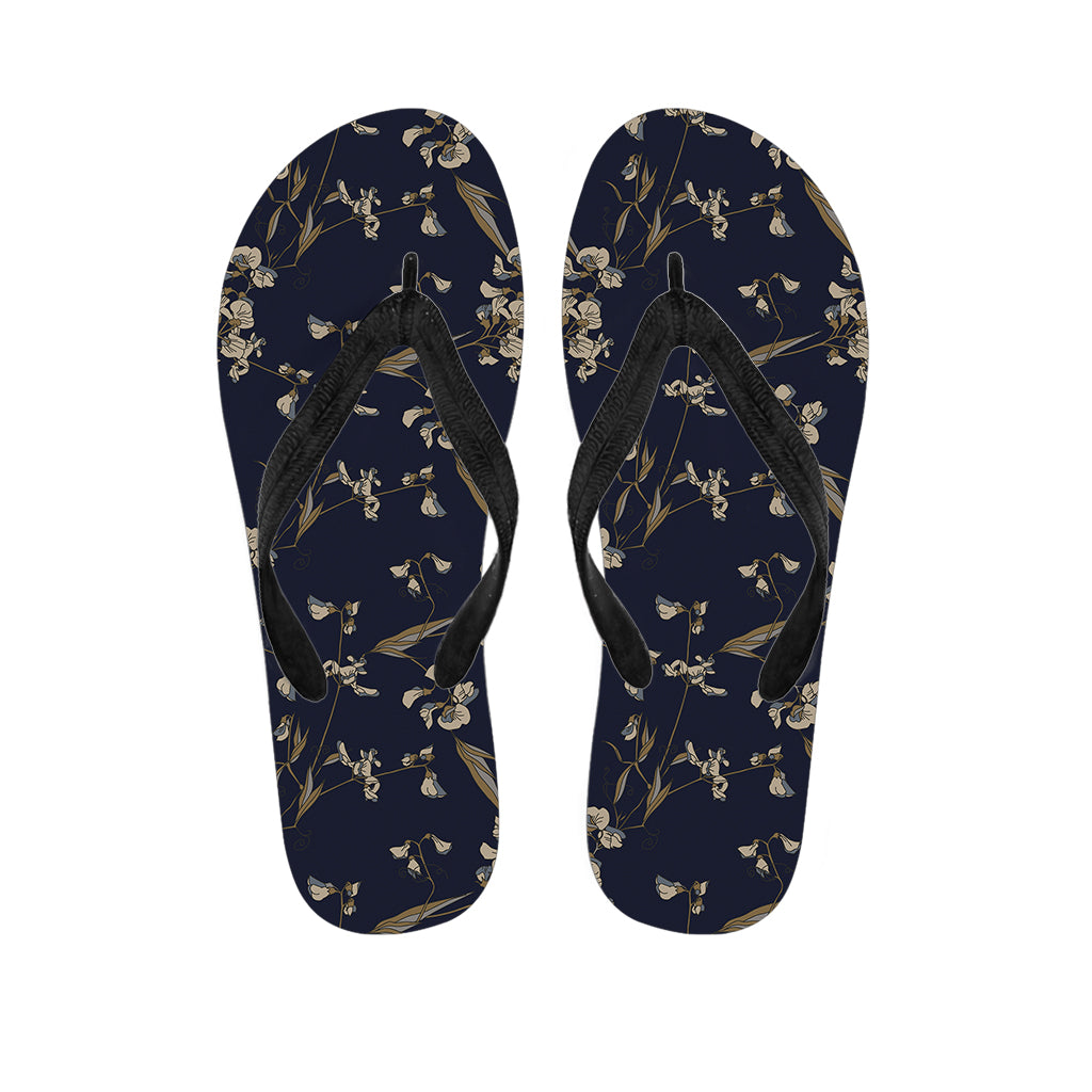 Vintage Sweet Pea Pattern Print Flip Flops