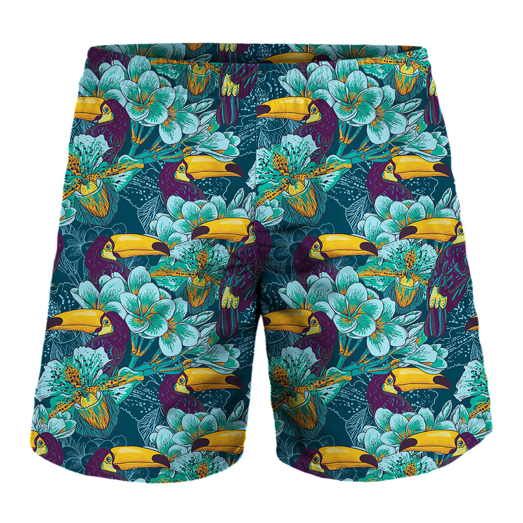 Vintage Toucan Pattern Print Men's Shorts