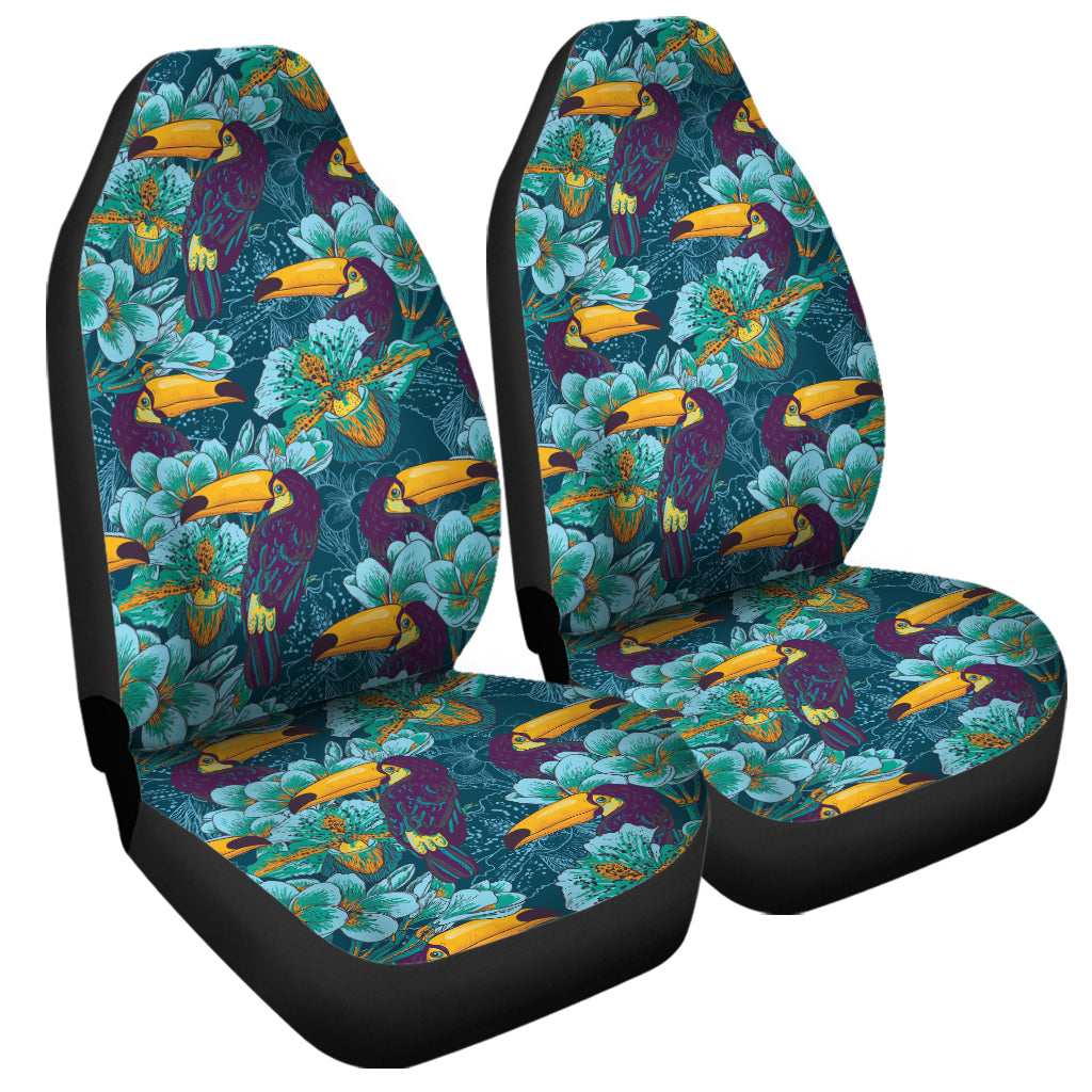 Vintage Toucan Pattern Print Universal Fit Car Seat Covers