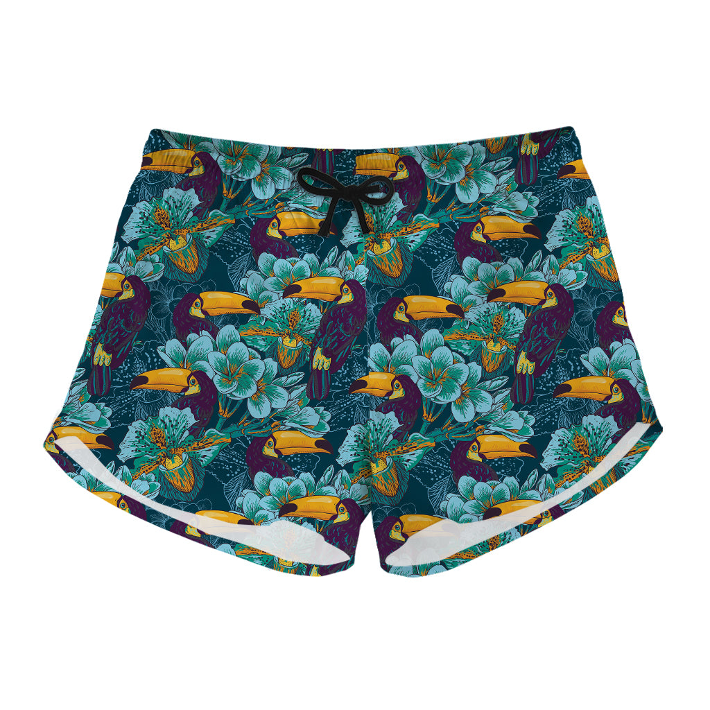 Vintage Toucan Pattern Print Women's Shorts