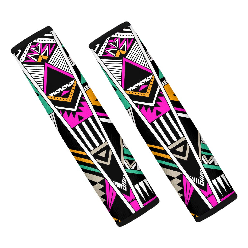 Vintage Tribal Aztec Pattern Print Car Seat Belt Covers